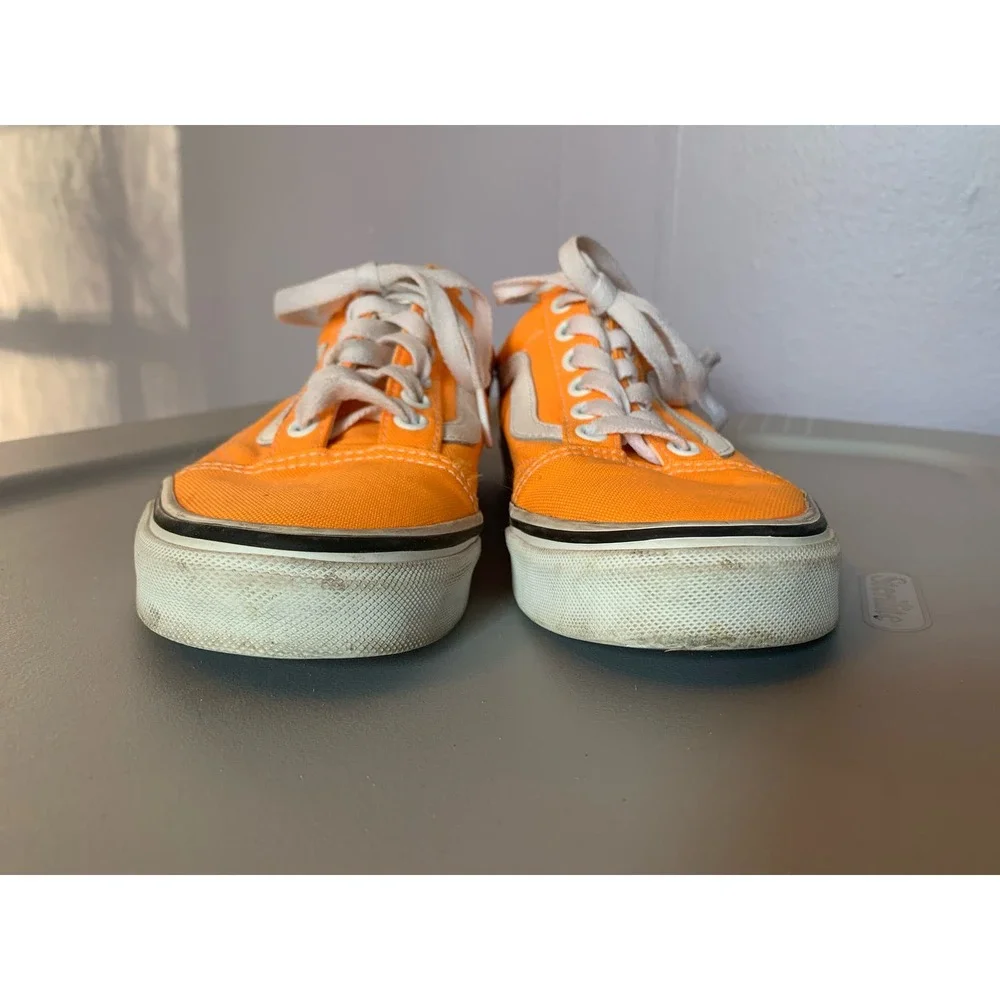 Vans Sneakers Neon Orange and White GUC size 5.5 women 4.0 men - Picture 12 of 13